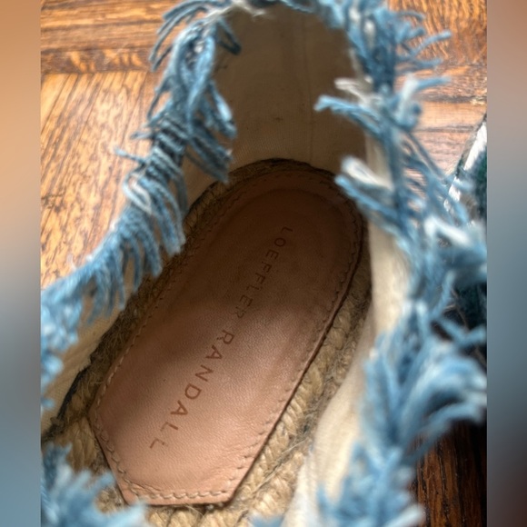 LOEFFLER Randall Espadrilles Blue and White Flowers - Picture 6 of 12